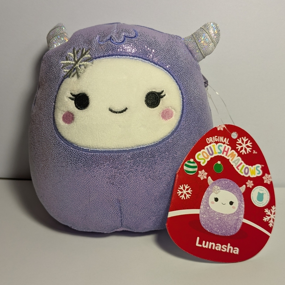 Squishmallows Lavender Lunasha Yeti Plush 5 Inch